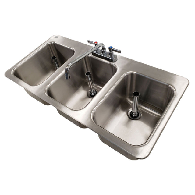 Advance Tabco DBS-3 Bar Sink Drop-in 3-compartment