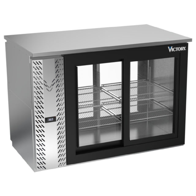 Victory VBBN48HC-GS-PT-S - Pass-Thru Back Bar Refrigerator, Two-section, 48"W X 27-7/8”D X 34"H