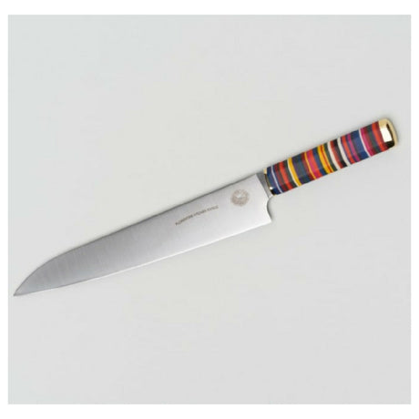 JB Prince Z453 FKK Sujihiki Knife 10.63" High Carbon Stainless Steel Brass Pommel And Bolster Handle