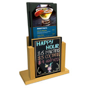 Menu Solutions WDMH-WET_BLACK Menu Holder 4" X 6" Removable Black Wet Erase Board