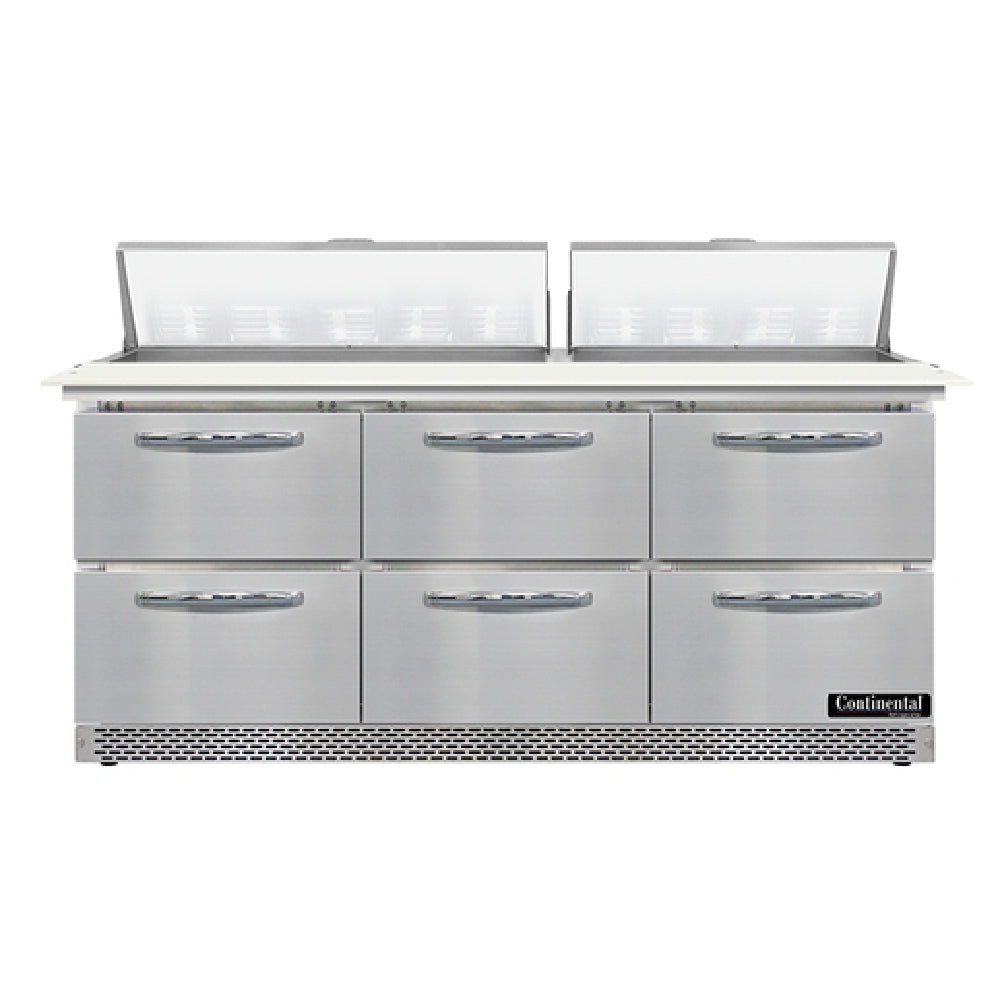 Continental Refrigerator SW72N18C-FB-D Sandwich Unit Front Breather 72"W