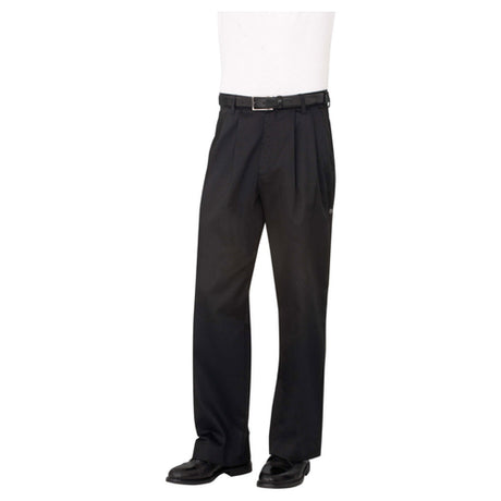 Chef Works CEBP00030 Essential Chef Pants Pleated Front Belt Loops