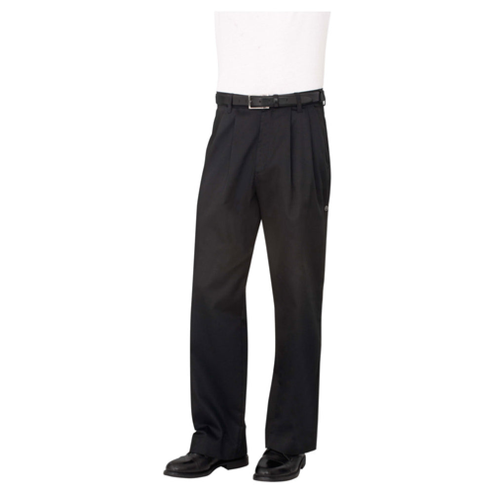 Chef Works CEBP00044 Essential Chef Pants Pleated Front Belt Loops