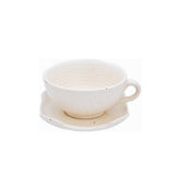 By The Earth Living SA068 - Cappuccino Mug With Saucer, 5.5" Dia., 10 Oz.
