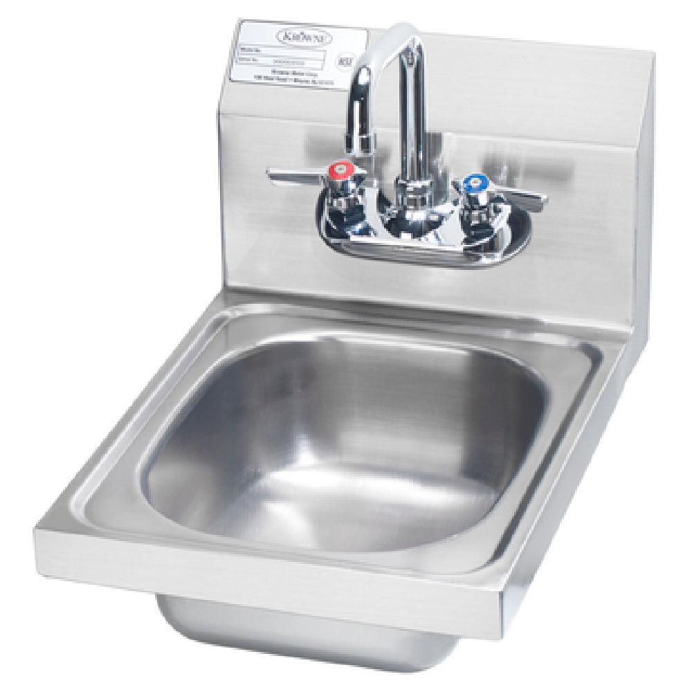 Krowne HS-9L Space Saver Hand Sink Wall Mount 12"W X 14-1/4"D X 13-3/8"H OA