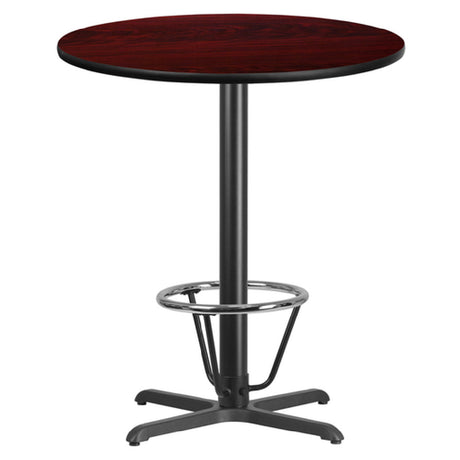 Flash Furniture XU-RD-36-MAHTB-T3030B-3CFR-GG Table 36" Dia. X 43-1/8"H Bar Height