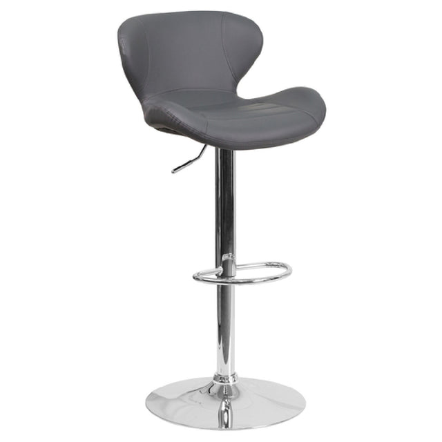 Flash Furniture CH-321-GY-GG Swivel Bar Stool Adjustable Height Contemporary Style