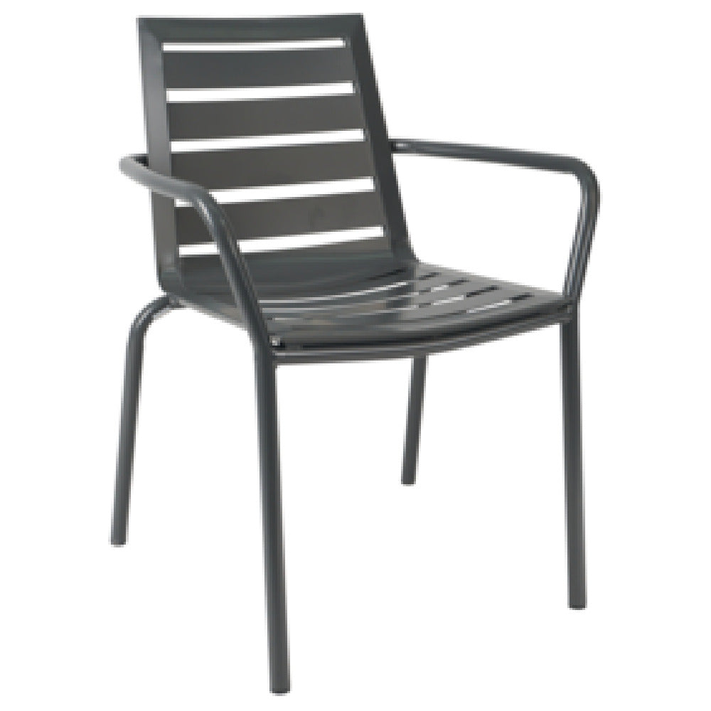 JMC Furniture ZARCO ARM CHAIR CHARCOAL Zarco Side Chair Outdoor Use Metal Seat & Back