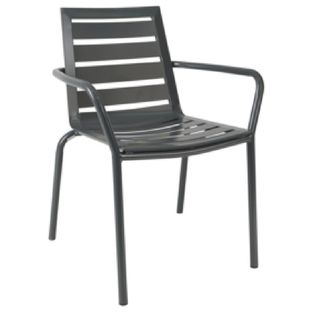 JMC Furniture ZARCO ARM CHAIR CHARCOAL Zarco Side Chair Outdoor Use Metal Seat & Back