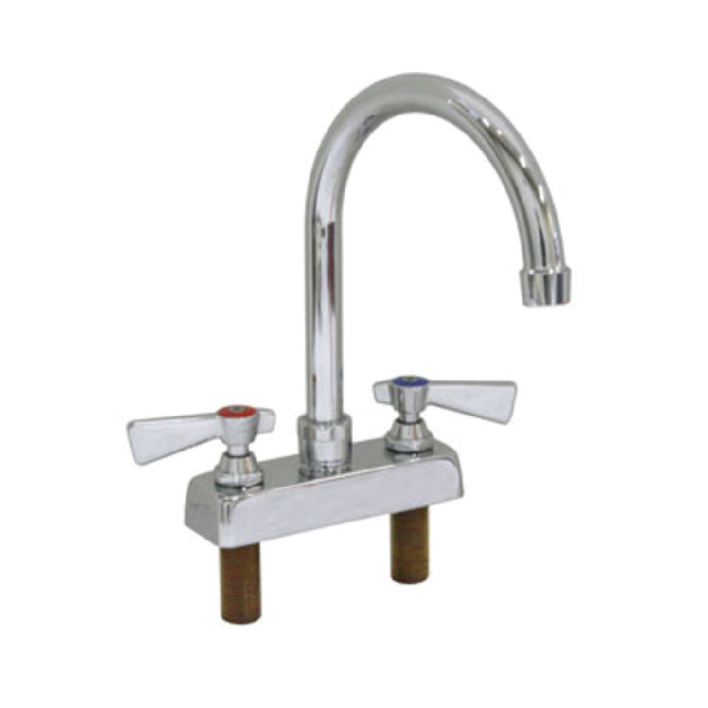 GSW USA AA-422G Faucet 4" Deck Mounted Backsplash With 5" Gooseneck Spout