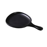 Yanco MO-811BK Moderne Pan Plate 14"L X 10"W X 1-1/4"H Organic Shaped