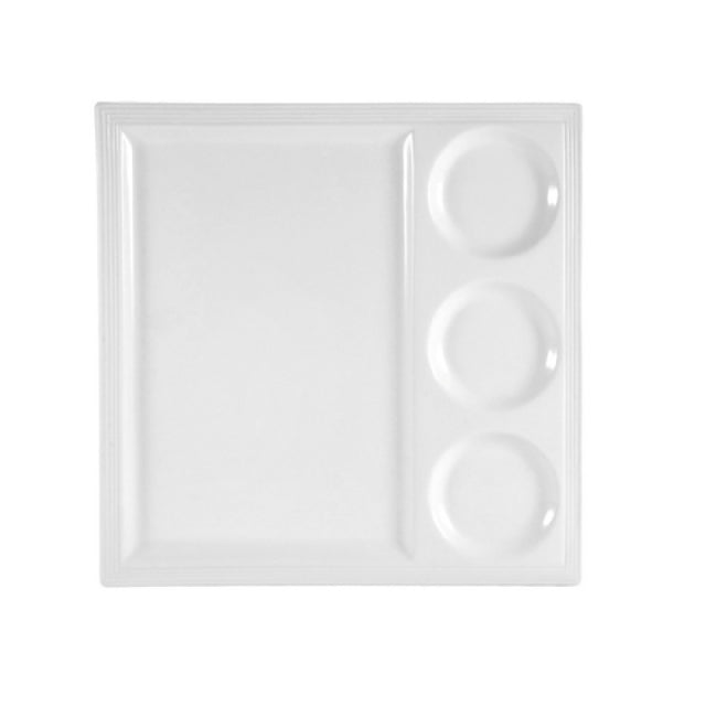 CAC China CTY-21 Citysquare Contemporary Tray 12"L X 12"W X 1/2"H Square