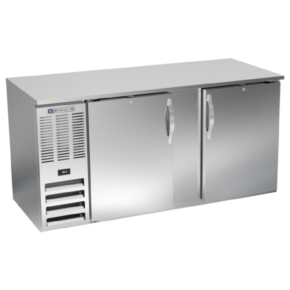 Beverage Air BB68HC-1-S - Refrigerated Back Bar Storage Cabinet, Two-section, 69"W