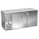 Beverage Air BB68HC-1-S - Refrigerated Back Bar Storage Cabinet, Two-section, 69"W