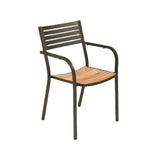 Emuamericas Llc 267 Segno Stacking Armchair Outdoor/indoor Steel Slat Pattern Back