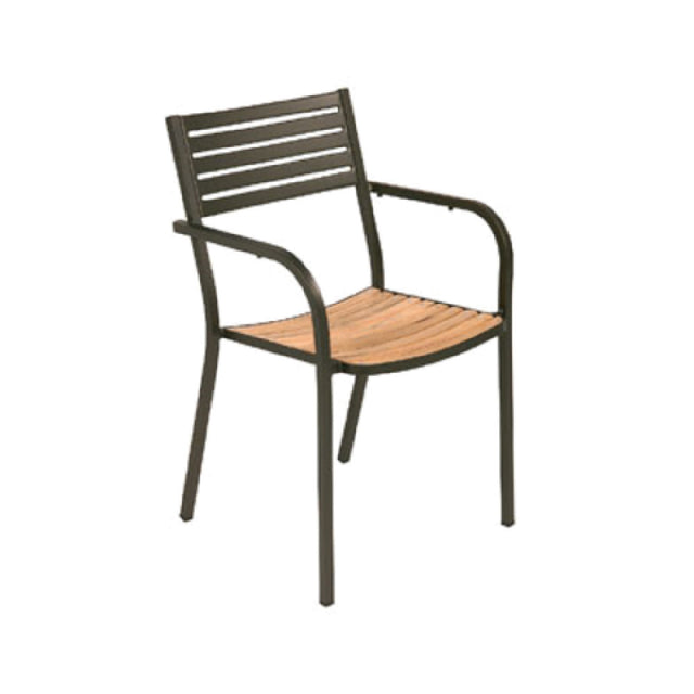 Emuamericas Llc E267-41-82 Segno Stacking Armchair Outdoor/indoor Steel Slat Pattern Back