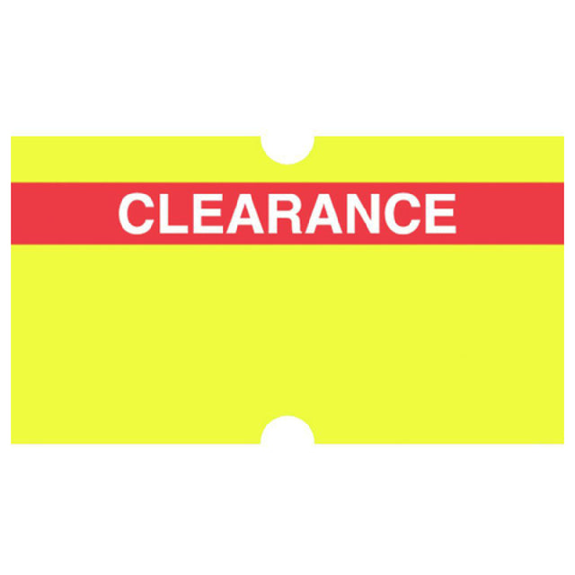 Hubert 31840 - Label, "Clearance", For 1-line Pricing Gun