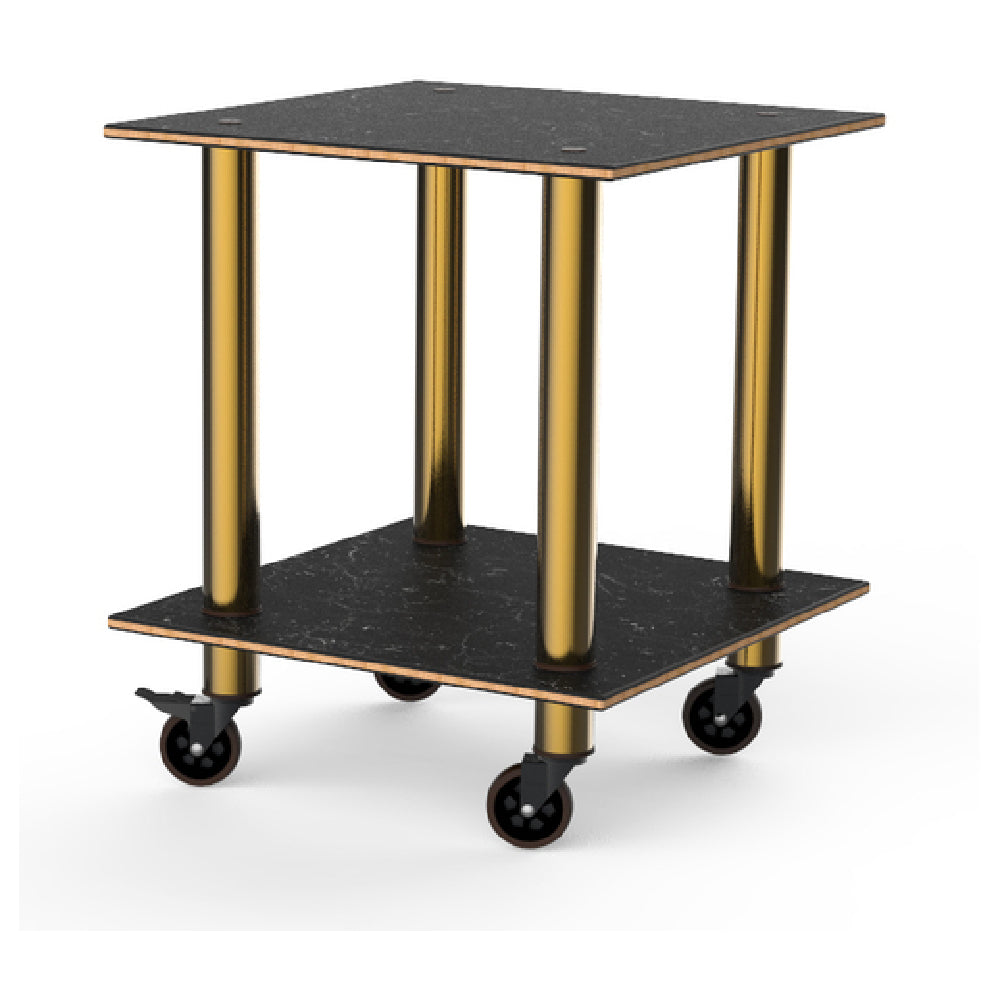 Steelite MGCMDX03MBXW Mogogo Buffet Solutions Modular Serving Table 2-tier 29-1/2" X 29-1/2" X 35"H