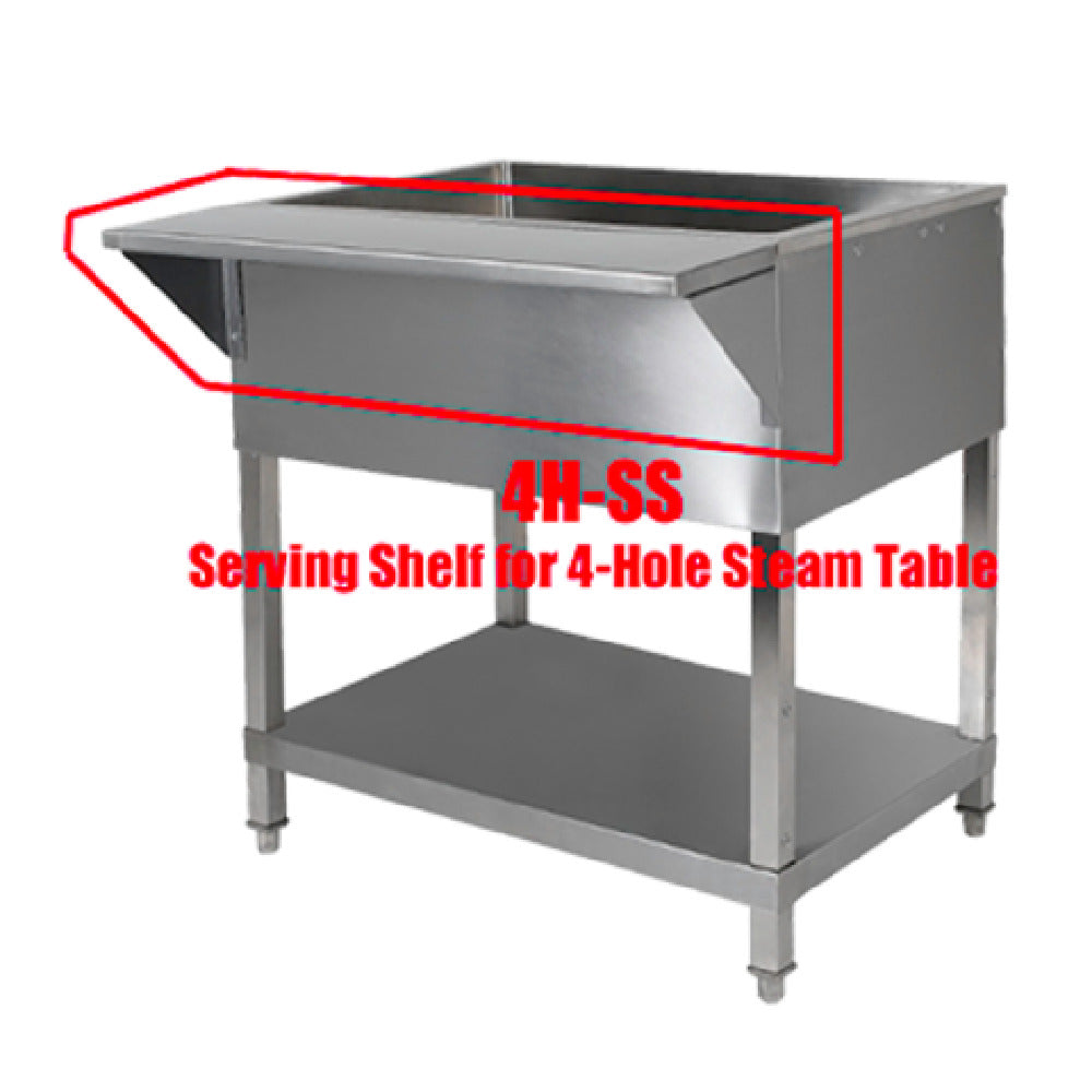 Klinger's Trading 4HSS Serving Shelf Stainless Steel 62-3/4"W X 8"D