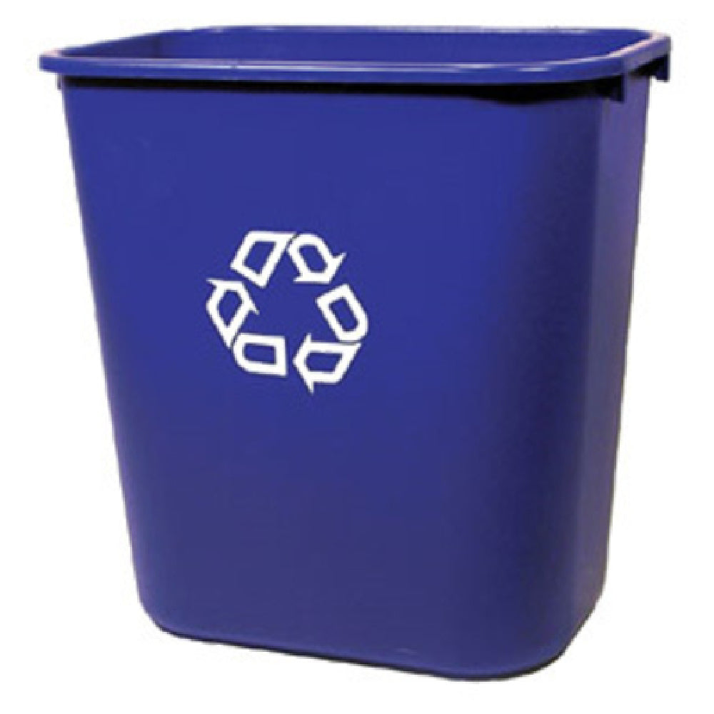 Rubbermaid FG295673BLUE - Deskside Recycling Container, 28 Qt., 14-3/8"W X 10-1/4"D X 15-1/8"H