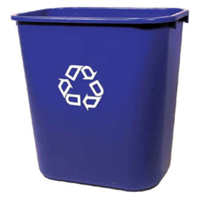 Rubbermaid FG295673BLUE - Deskside Recycling Container, 28 Qt., 14-3/8"W X 10-1/4"D X 15-1/8"H