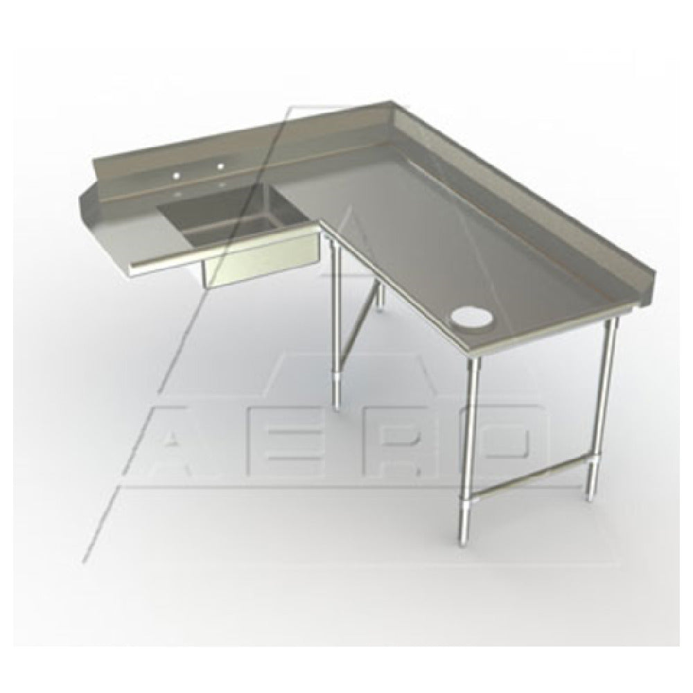 AERO Manufacturing 2SDC-R-120 Aerospec™ Soiled Dishtable Corner Design 60" Machine To Corner