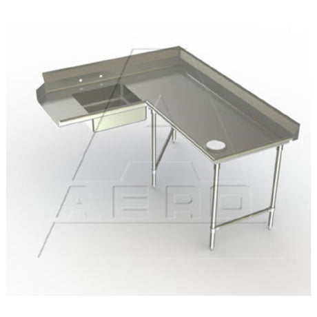 AERO Manufacturing 2SDC-R-84 Aerospec™ Soiled Dishtable Corner Design 60" Machine To Corner