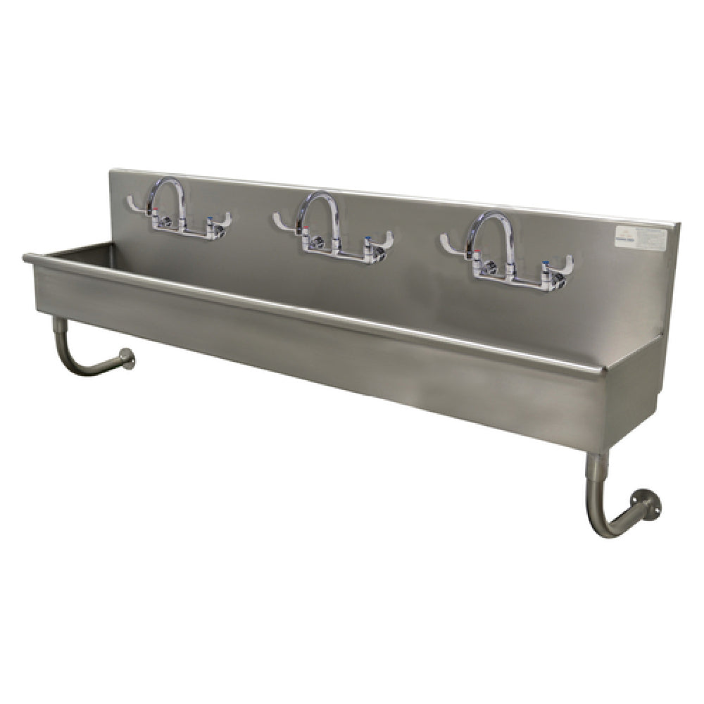 Advance Tabco 19-18-72-ADA-F Multiwash Hand Sink Wall Mounted Includes (3) Faucets With Wrist Blades