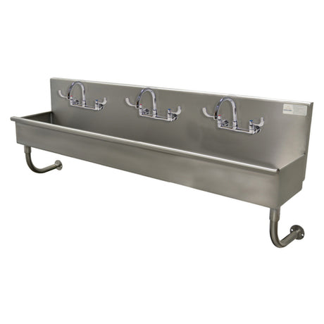 Advance Tabco 19-18-72-ADA-F Multiwash Hand Sink Wall Mounted Includes (3) Faucets With Wrist Blades