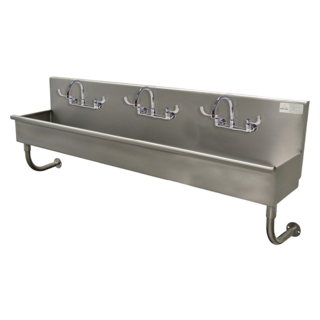 Advance Tabco 19-18-72-ADA-F Multiwash Hand Sink Wall Mounted Includes (3) Faucets With Wrist Blades