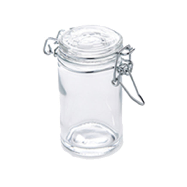 American Metalcraft HMMJ2 Mini Mason Jar 2.5 Oz. 2-1/2" X 3-1/2" (OA) With Hinged Lid