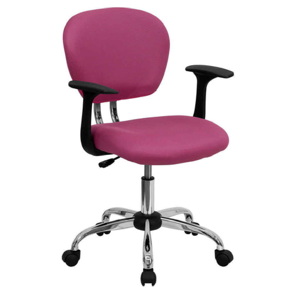 Flash Furniture Swirl Printed Pink Swivel Task Office Chair with Arms