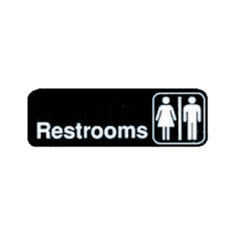 Tablecraft 394517 Cash & Carry Sign 3" X 9" "Restrooms"