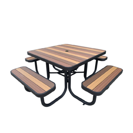 Plantation Prestige Commercial Furniture 8884747-01 Durango Picnic Table 47" X 47" Table Top With Umbrella Hole
