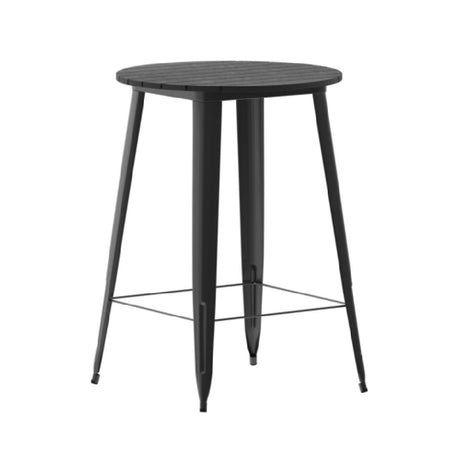 Flash Furniture JJ-T14623H-76-BKBK-GG Declan Bar Height Dining Table 30" Dia. X 42"H Round Table