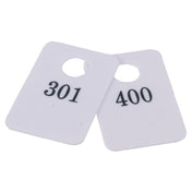 Stanton Trading 5PCR-301-400 - Coat Room Checks, Plastic, With Hanger Hold And "Not Responsible" Disclaimer (set Is Numbered 301-400 & Includes 1 Of Each Number)