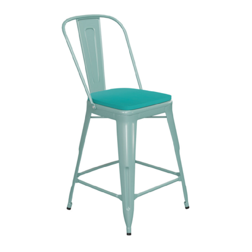 Flash Furniture ET-3534-24-MINT-PL1M-GG Carly Bar Stool 500 Lb. Weight Capacity