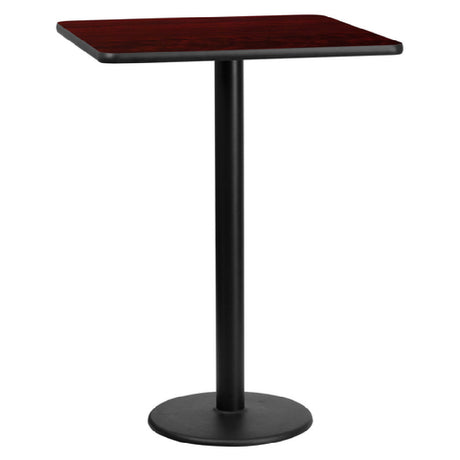 Flash Furniture XU-MAHTB-3030-TR18B-GG Table 30"W X 30"D X 43-1/8"H Bar Height