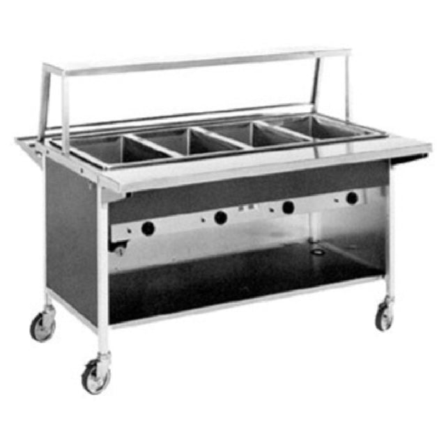 Atlas Metal CAIH-2 Hot Food Serving Counter 36-1/4"L Electric (2) 12" X 20" Hot Food Wells With Individual Thermostat Controls