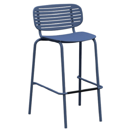 Emuamericas Llc 649 Mom Stacking Barstool Outdoor/indoor Solid Steel Cut-out Style Back And Seat