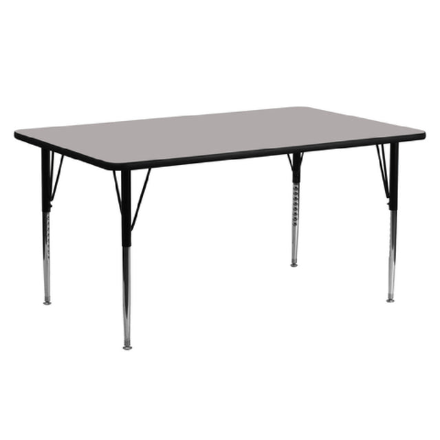 Flash Furniture XU-A3072-REC-GY-H-A-GG Activity Table 72"W X 30"D X 21-1/4" To 30-1/4" Adjustable Height