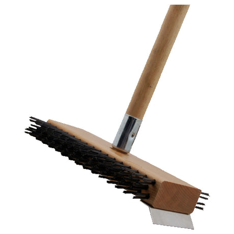 Franklin Machine Products 142-1394 Broiler/Grill Brush 30" Wood Handle Dual Steel Bristles