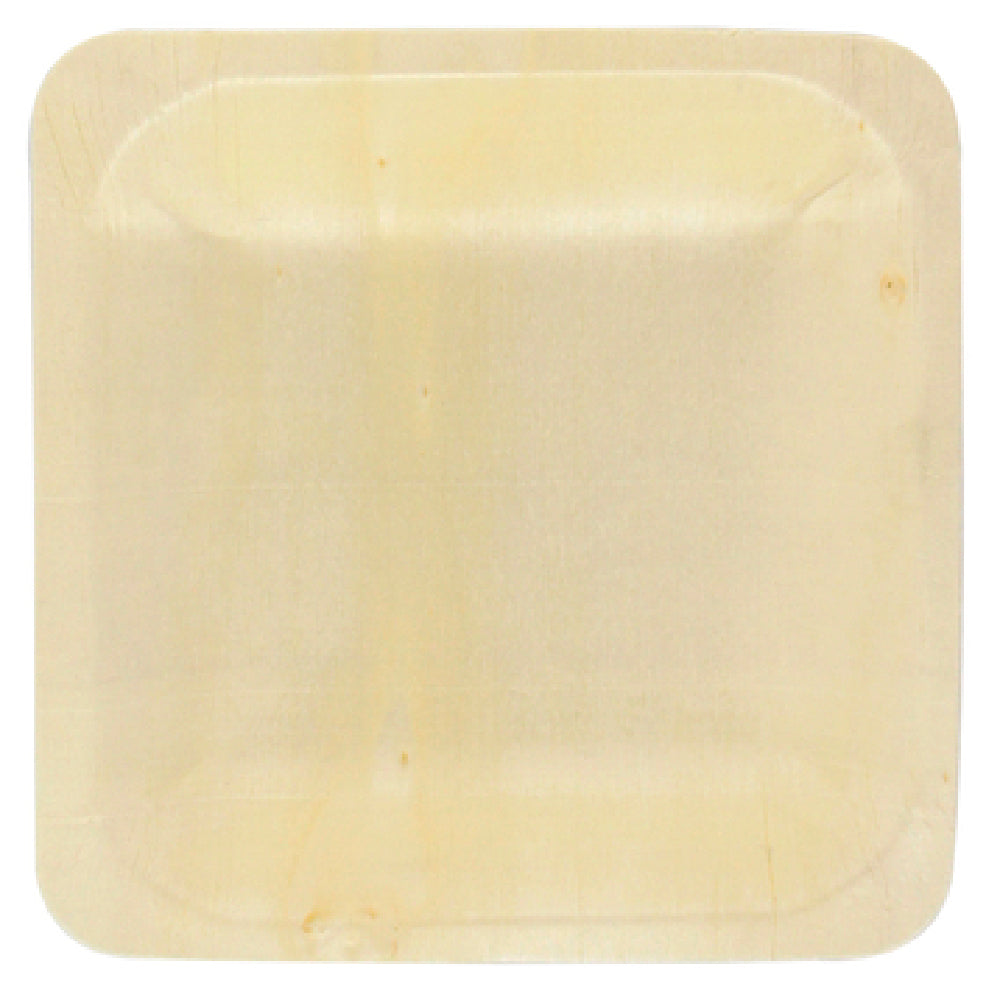PacknWood 210BBA1112 - Scandinavia Plate, 4.5" X 4.5" X 0.5", Square