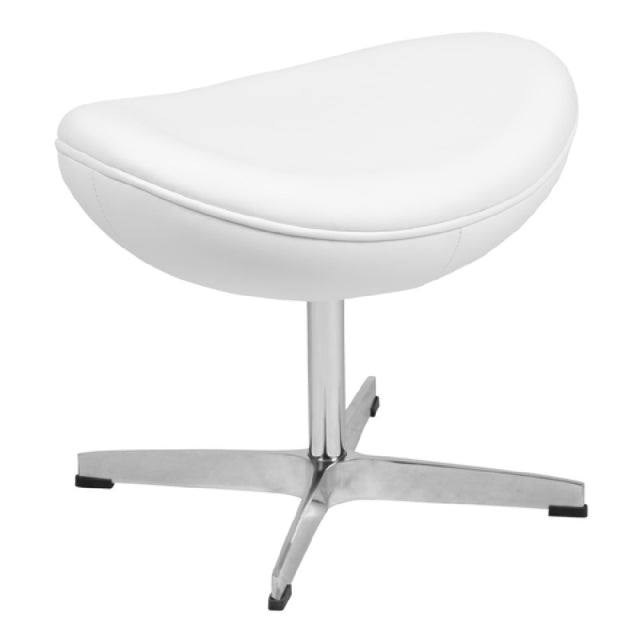 Flash Furniture ZB-WING-WH-OTT-LEA-GG Rally White LeatherSoft Saddle Wing Ottoman