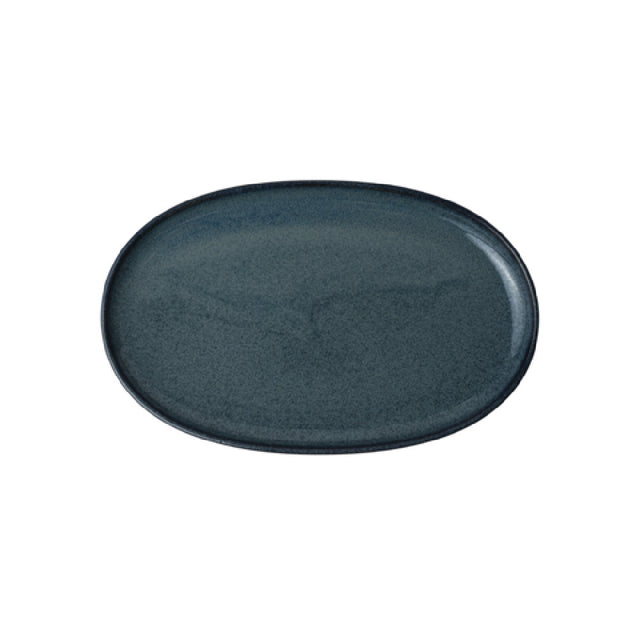 Steelite 6414MY034 Oval Plate 11.5"W X 7.25"D X 1"H Wabi Sabi Indigo