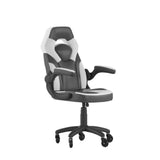 Flash Furniture CH-00095-WH-RLB-GG X10 Gaming Chair 250 Lb. Weight Capacity LeatherSoft Upholstery With Mesh Inserts