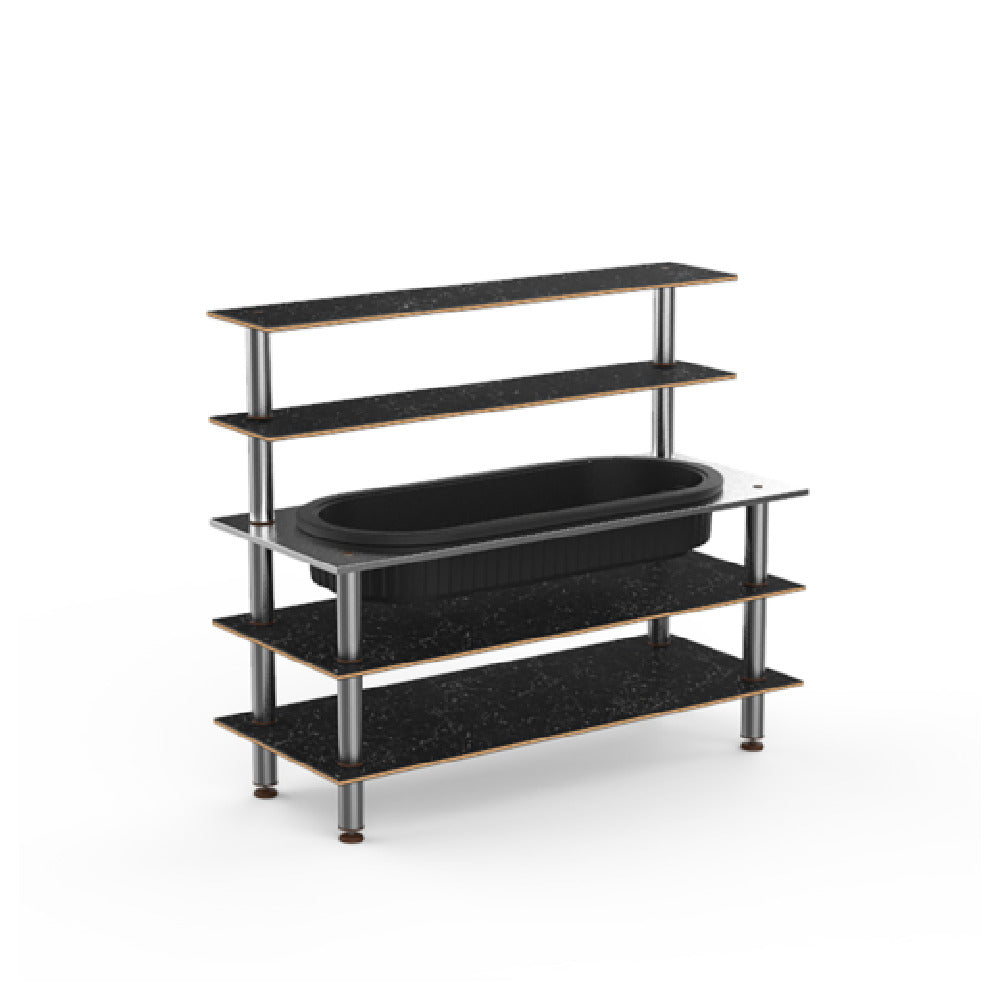 Steelite MGCMLC01MSXF Mogogo Buffet Solutions Modular Back Bar Station 3-tier