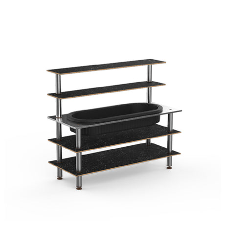 Steelite MGCMLC01MSXF Mogogo Buffet Solutions Modular Back Bar Station 3-tier