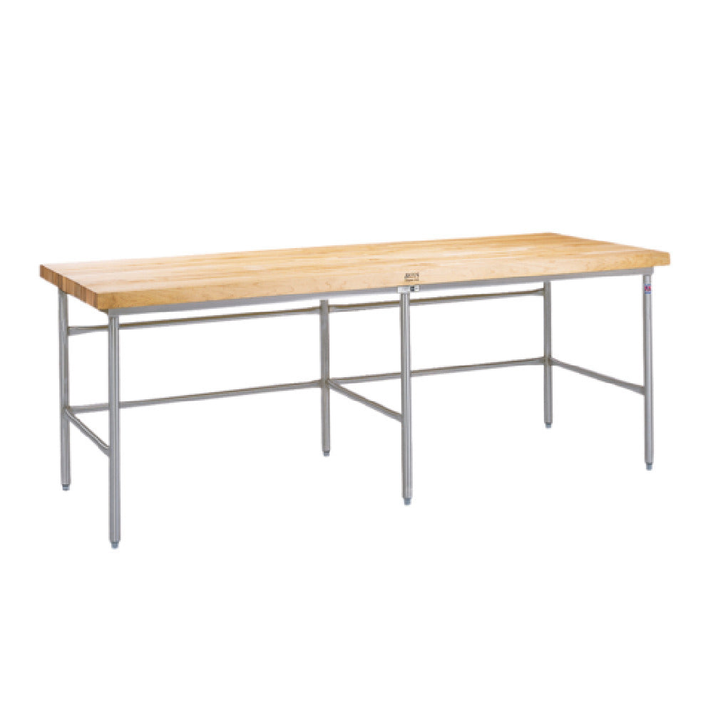 John Boos SBS-G12A Baker's Table Frame Fits 108"W X 30"D Top With Bin Stops & Guides