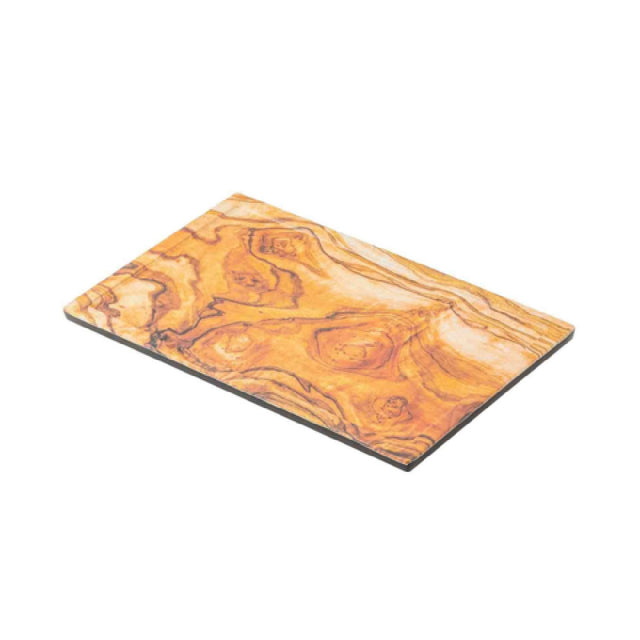 TableCraft Products 13316 - Olivewood Melamine Collection Serving Tray, 10.375" X 6.375" X 0.625"